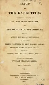 Cover of History of the expedition under the command of Captains Lewis and Clark, to the sources of the Missouri, thence across the Rocky Mountains and down the river Columbia to the Pacific Ocean