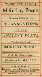 Cover of Miscellany poems