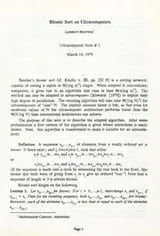 Cover of Bitonic sort on ultracomputers