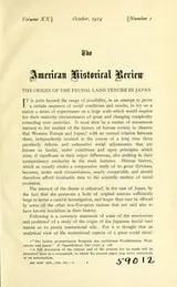 Cover of The American historical review