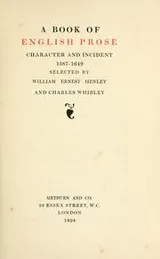 Cover of A book of English prose