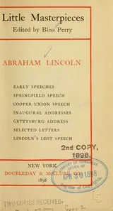 Cover of Early speeches