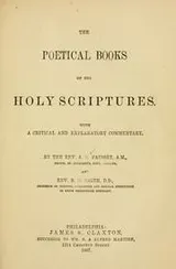 Cover of The poetical books of the Holy Scriptures