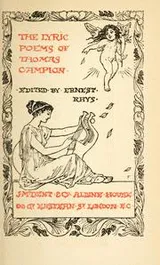 Cover of The lyric poems of Thomas Campion