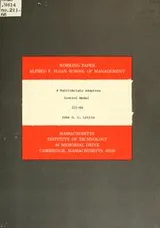 Cover of A multivariate adaptive control model