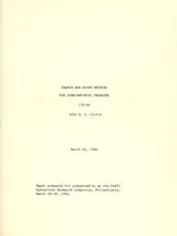 Cover of Branch and bound methods for combinatorial problems