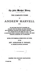 Cover of The complete works in verse and prose of Andrew Marvell M.P