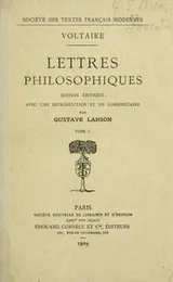 Cover of Lettres philosophiques