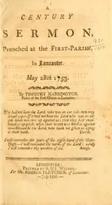 Cover of A century sermon