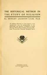 Cover of The historical method in the study of religion