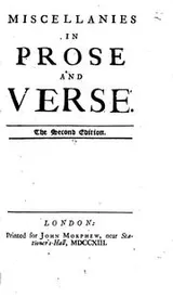 Cover of Miscellanies in prose and verse