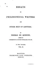 Cover of Essays on philosophical writers and other men of letters