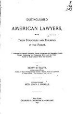 Cover of Distinguished American Lawyers, with Their Struggles and Trimuphs in the Forum ...