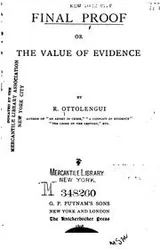 Cover of Final Proof; Or, The Value of Evidence