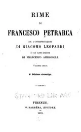 Cover of Rime di Francesco Petrarca