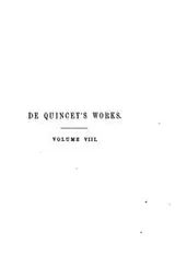 Cover of De Quincey's works