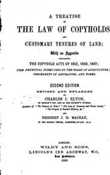 Cover of A Treatise on the Law of Copyholds and Customary Tenures of Land: With an Appendix Containing an ..