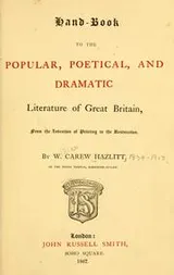 Cover of Handbook to the popular, poetical and dramatic literature of Great Britain