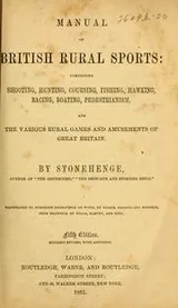 Cover of Manual of British rural sports