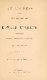 Cover of An address upon the life and services of Edward Everett