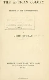 Cover of The African colony