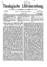 Cover of Theologische Literaturzeitung