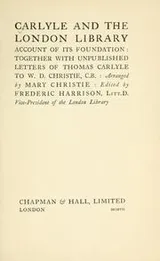 Cover of Carlyle and the London library