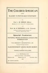 Cover of The colored American from slavery to honorable citizenship