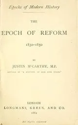 Cover of The epoch of reform, 1830-1850