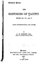 Cover of The Histories of Tacitus, Books, III, IV, and V