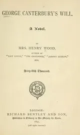 Cover of George Canterbury's will, a novel