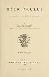 Cover of Herr Paulus, his rise, his greatness, & his fall