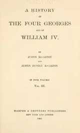 Cover of A history of the four Georges and of William IV