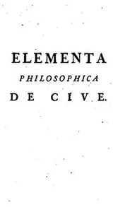 Cover of Elementa philosophica de cive