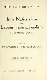 Cover of Irish nationalism and labour internationalism