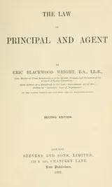 Cover of The law of principal and agent