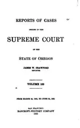 Cover of Reports of Cases Decided in the Supreme Court of the State of Oregon