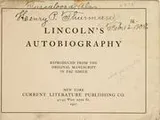 Cover of Lincoln's autobiography
