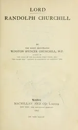 Cover of Lord Randolph Churchill