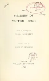 Cover of The Memoirs of Victor Hugo
