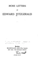 Cover of More Letters of Edward FitzGerald