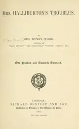 Cover of Mrs. Halliburton's troubles