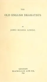 Cover of The old English dramatists
