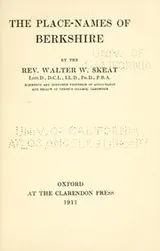 Cover of The place-names of Berkshire