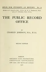 Cover of The Public Record Office