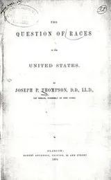 Cover of The question of races in the United States