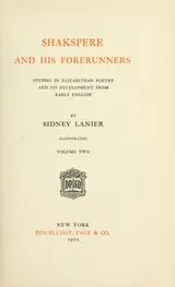 Cover of Shakespeare and His Forerunners