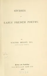 Cover of Studies in early French poetry