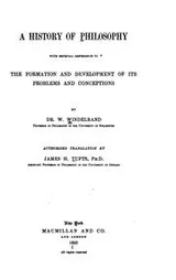 Cover of A history of philosophy with especial reference to the formation and development of its problems and conceptions