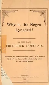 Cover of Why Is the Negro Lynched